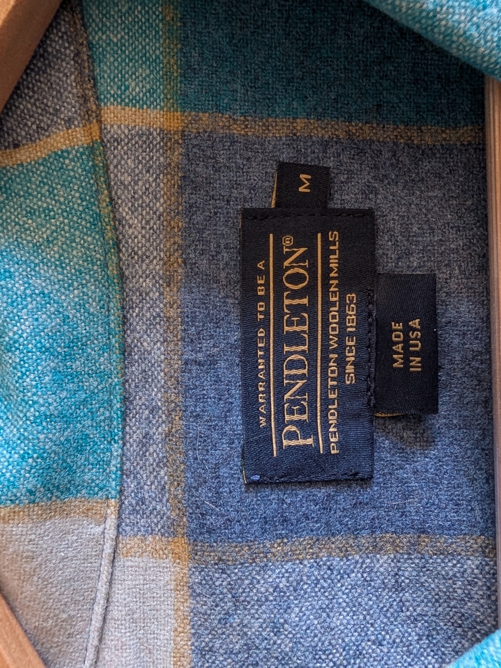 Pendleton Vintage 49er women's wool Jacket Blazer Blue Plaid, Like New - Picture 5 of 5